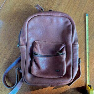 CHAPEL Caddy Genuine Leather Backpack – Burgundy